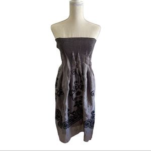 Anthropologie - Lapis Strapless Floral Maxi Dress - Size Medium